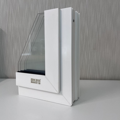 GKBM 80 Serisi Ekstrüde UPVC Kaydırıcı Pencereler Beyaz Profiller İç ve Dış